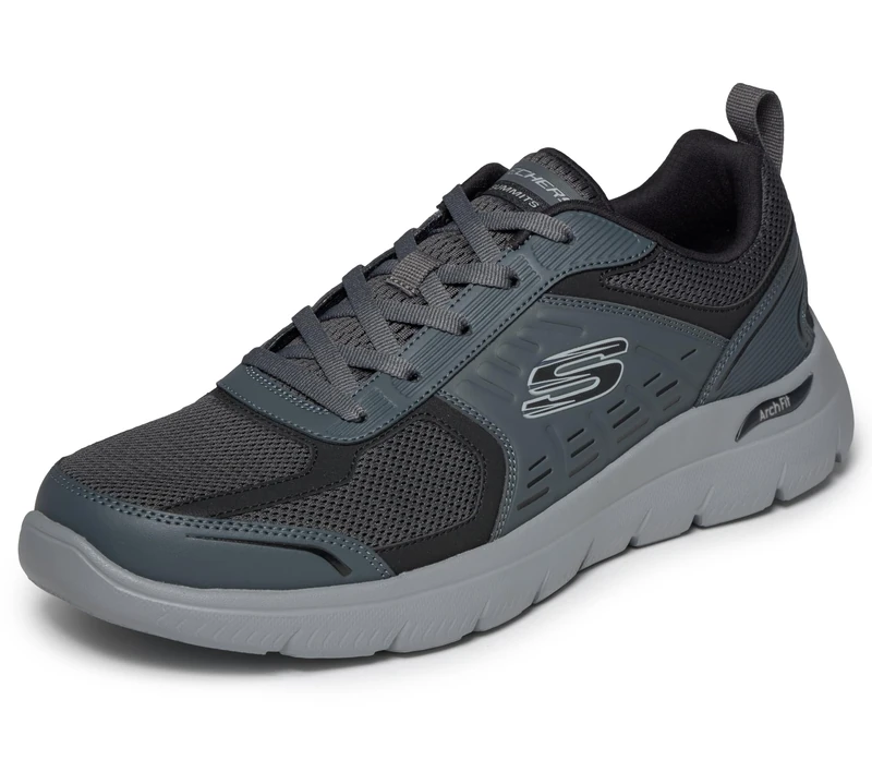 Skechers Men's Summits Leege Trainer, Charcoal, 10 UK