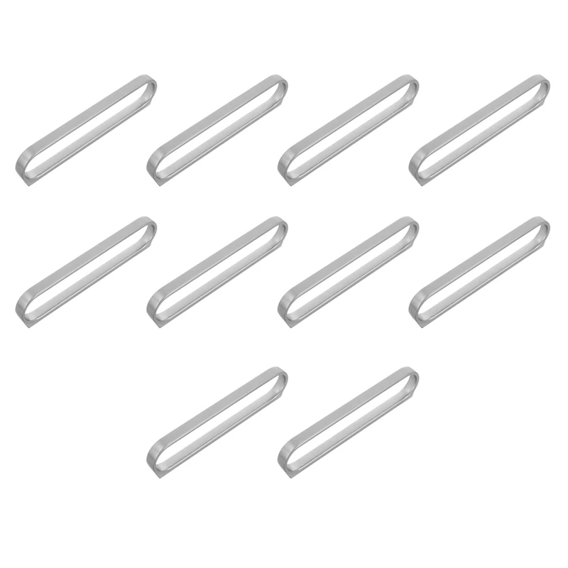 Amig - Pack of 10 Cabinet Handles - 96/128 mm - Brushed Nickel Color - Made of Zamak - for Kitchen and Bathroom Drawers and Cabinets with Decorative Modern Style - Mod. 841 - Image 1
