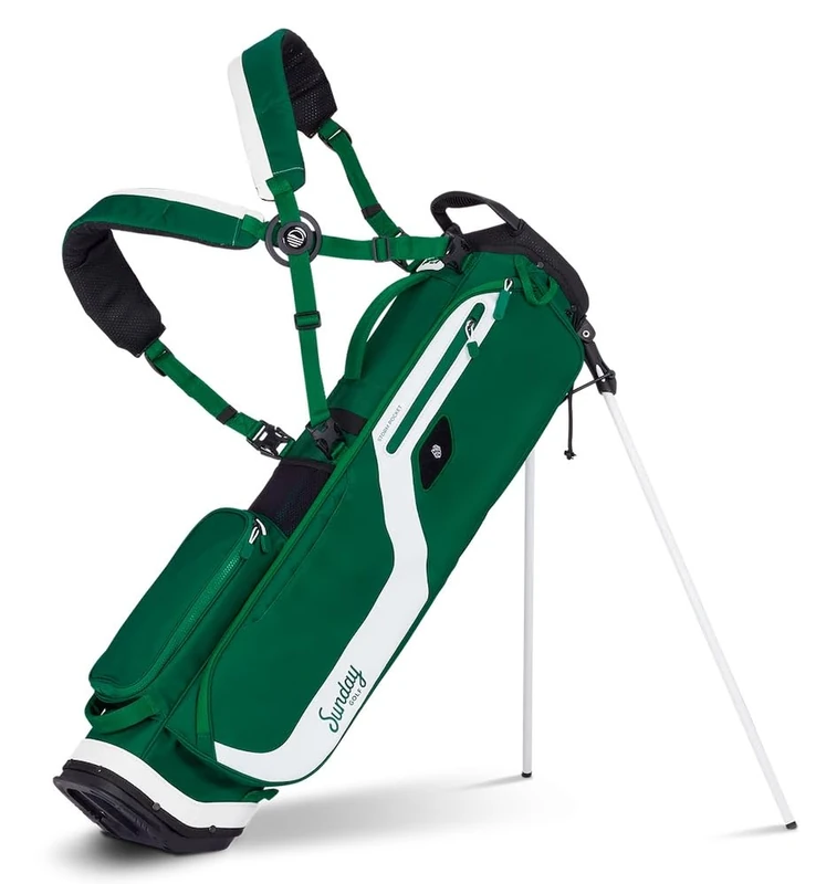 Sunday Golf El Camino Golf Bag by - Lightweight Stand Bag with Double Strap – Easy to Carry – Fits a Full Set of Clubs. Minimalist Golfers, and Golf Carts (Evergreen)