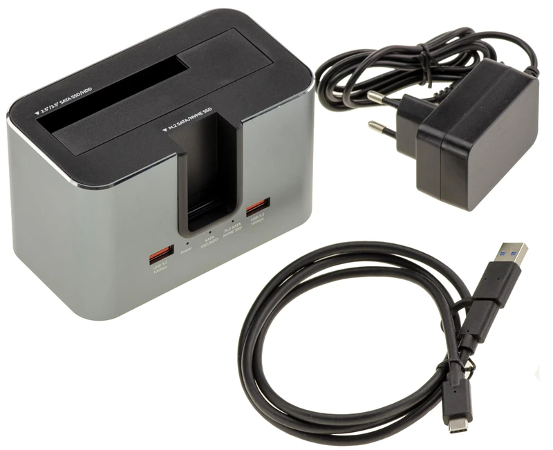 KALEA-INFORMATIQUE USB 3.2 Dock for M.2 SSD and SATA Disk