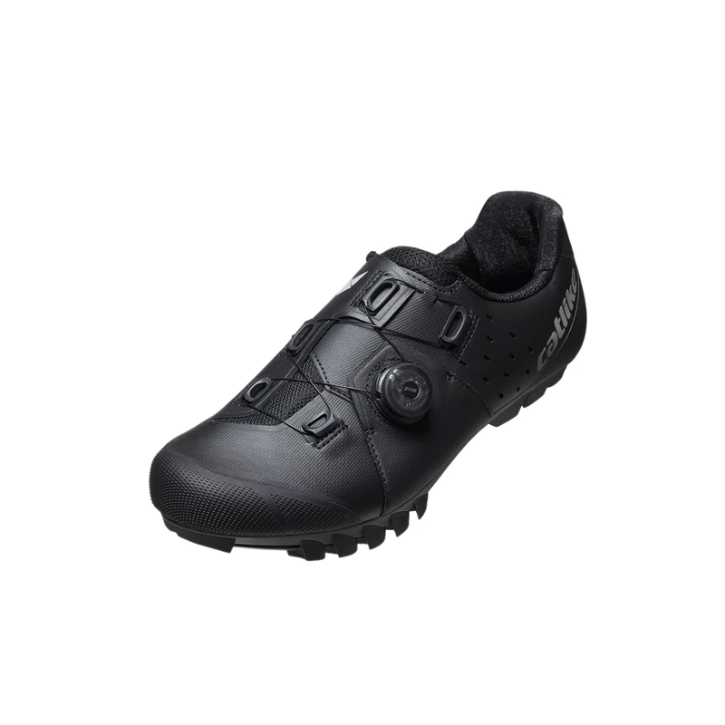 Catlike 7201000010 Whisper X2 MTB Shoes For Men & Women – Lightweight MTB Bike Shoes, Reinforced Toe & Heel, Breathable, Comfortable, Durable, Ergonomic Fit, MOZ Dial Closure, Size 47, Black Matte
