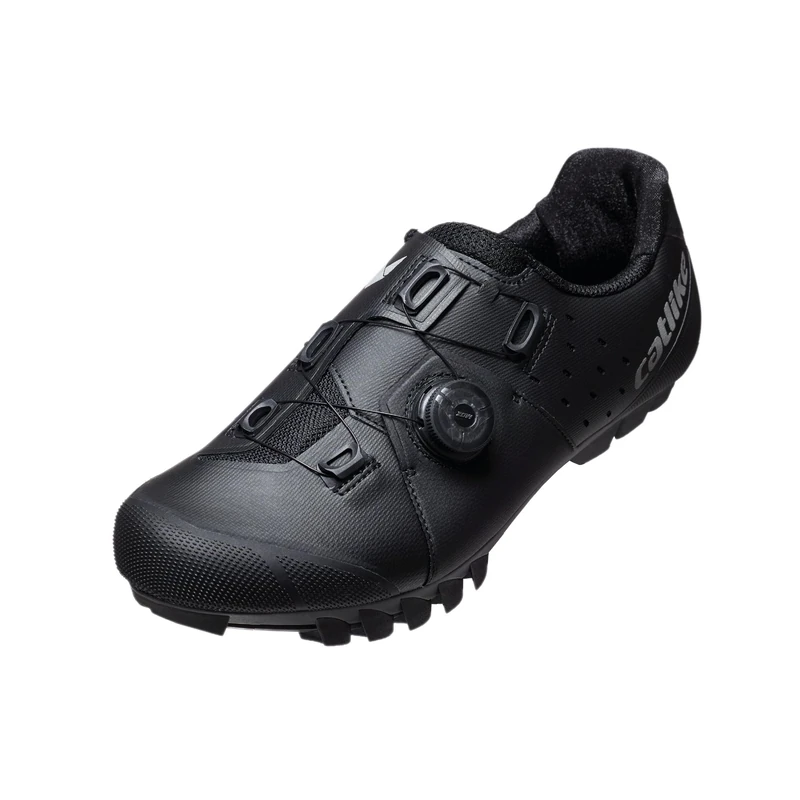 Catlike 7201000006 Whisper X2 MTB Shoes For Men & Women – Lightweight MTB Bike Shoes, Reinforced Toe & Heel, Breathable, Comfortable, Durable, Ergonomic Fit, MOZ Dial Closure, Size 43, Black Matte