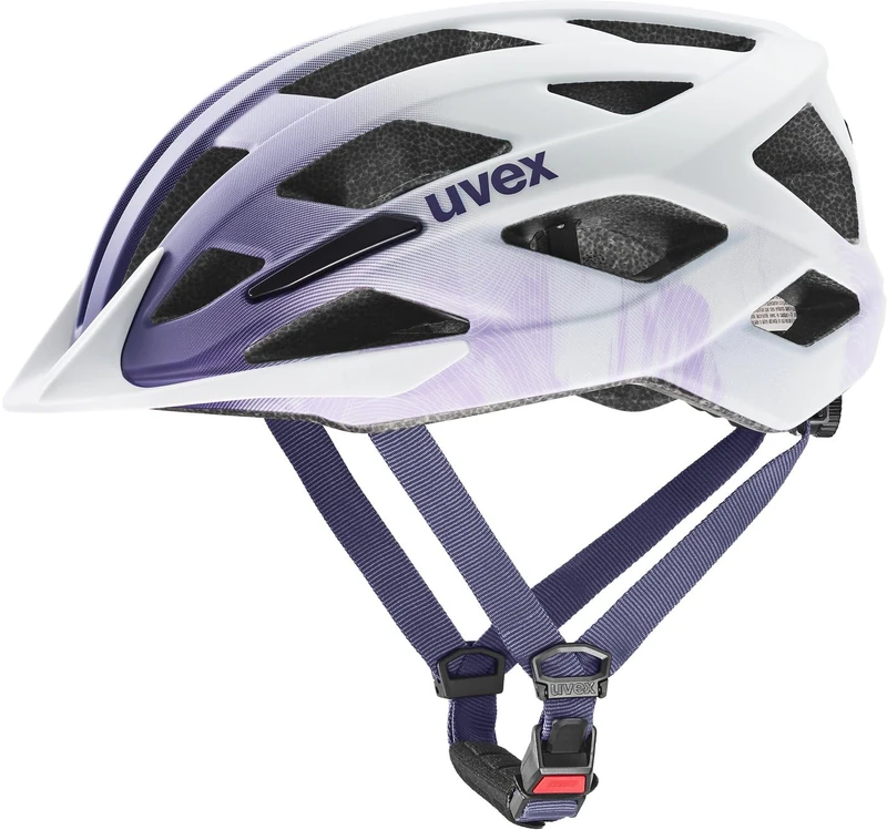 uvex air wing 2 cc - lightweight bike helmet for children - individual size adjustment - optimized ventilation - lilac-white matt - 52-57 cm