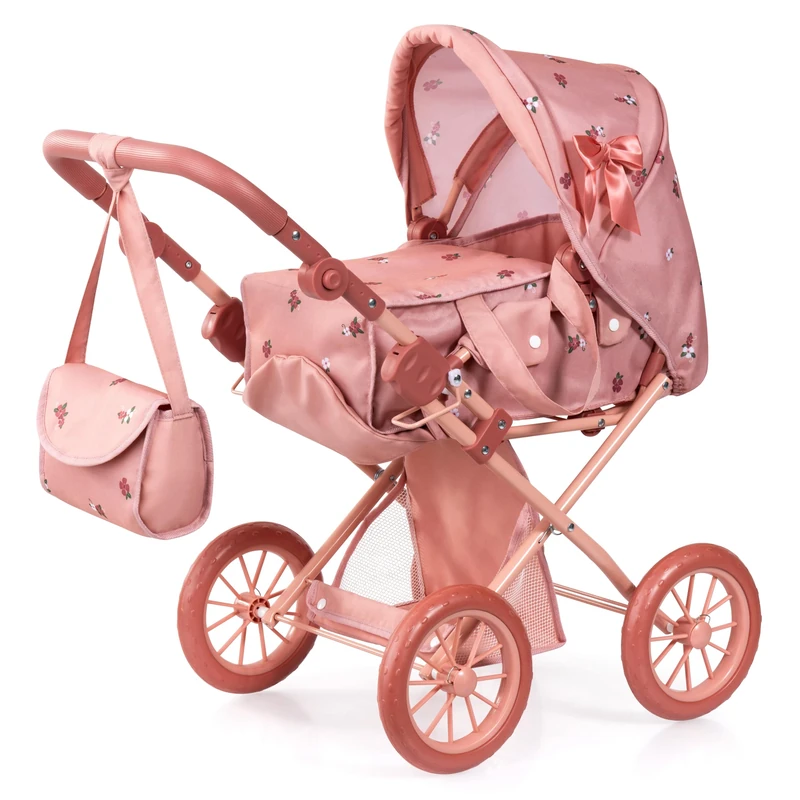 Bayer Design 13626AA Dolls pram City Star stroller, foldable, adjustable handle, removable carrycot, convertible to a pushchair