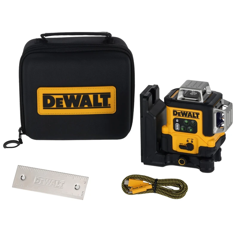 DEWALT, USB Rechargeable 3x360° Green Line Laser in Storage Case, DCLE14361GB-XJ