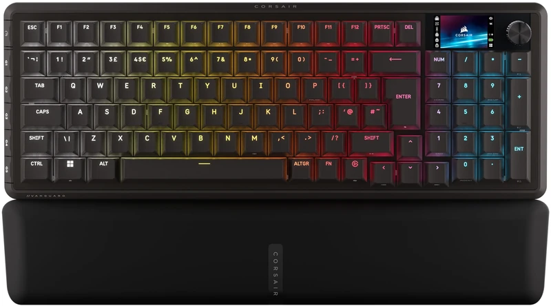 Corsair VANGUARD 96 WIRELESS Mechanical RGB Gaming Keyboard – QWERTY UK, 96% Layout, Hot-Swappable MLX Switches, 8000Hz Hyper-Polling, Stream Deck Integration, Flashtap SOCD – Black