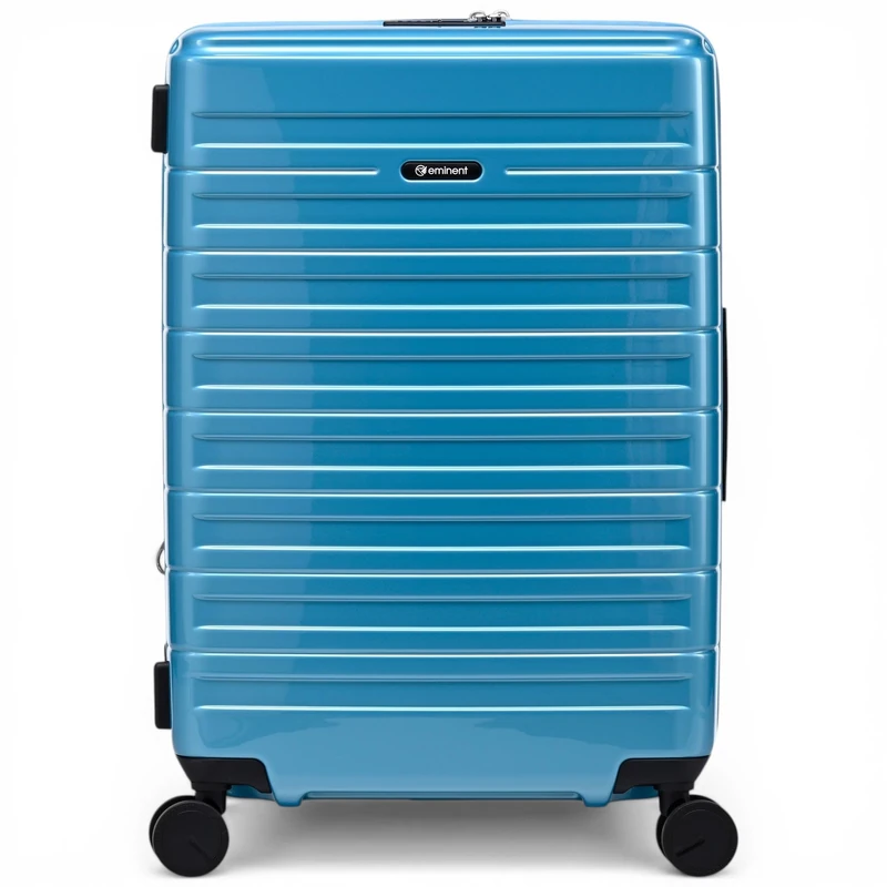Eminent Voyager Medium Suitcase 67x44x26, Expandable, Hard Shell, 4 Spinner Wheels, Lightweight, Check in, TSA Lock, 3.4 kg, 71L, Travel Luggage Trolley Holiday Trip Bag Turquoise - Image 1
