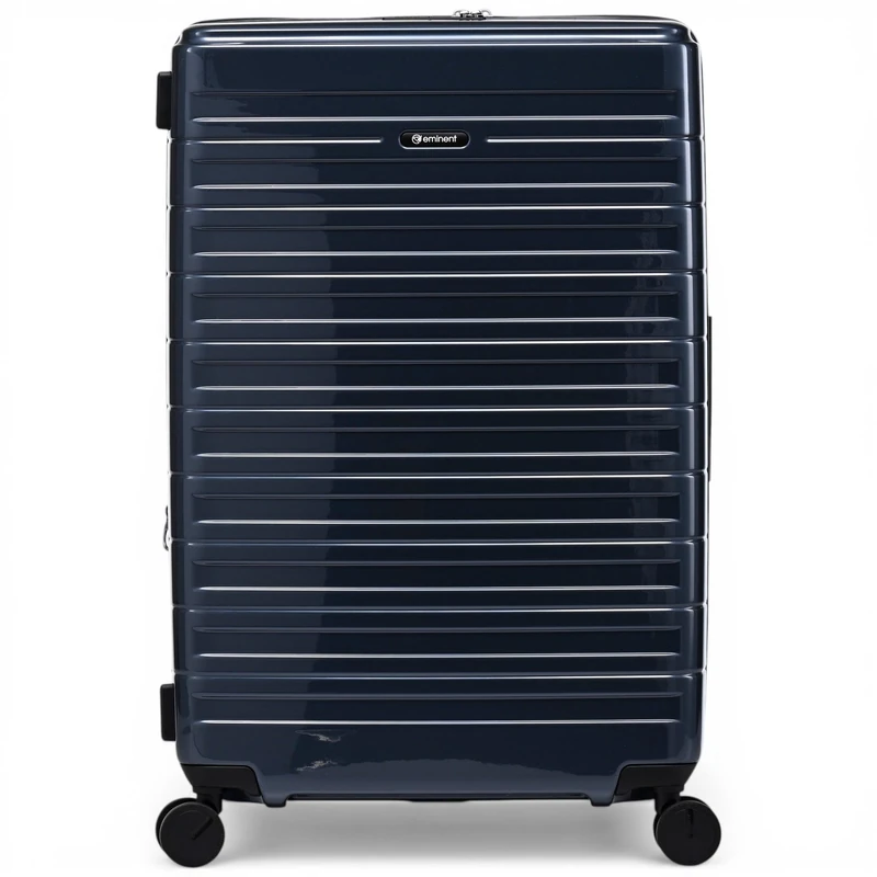 Eminent Voyager Large Suitcase 77x51x30, Expandable, Hard Shell, 4 Spinner Wheels, Lightweight, Check in, TSA Lock, 158 cm, 4.4 kg, 112L, Travel Luggage Trolley Trip Bag Black