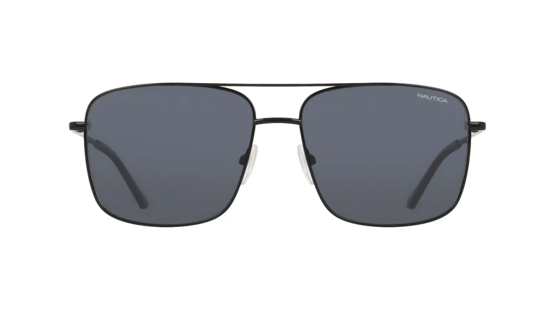 Nautica Men's Sunglasses N112SP - Black with Solid Smoke Polarized Lens