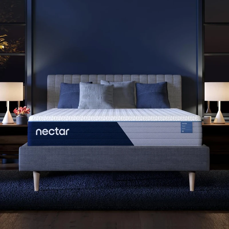 Nectar Classic Hybrid 25cm Super King Mattress - Medium Firm - Memory Foam & Innerspring Coils - Cooling Top Layer - Back Pain Relief - Mattress in a Box - 365-Night Trial & Forever Warranty