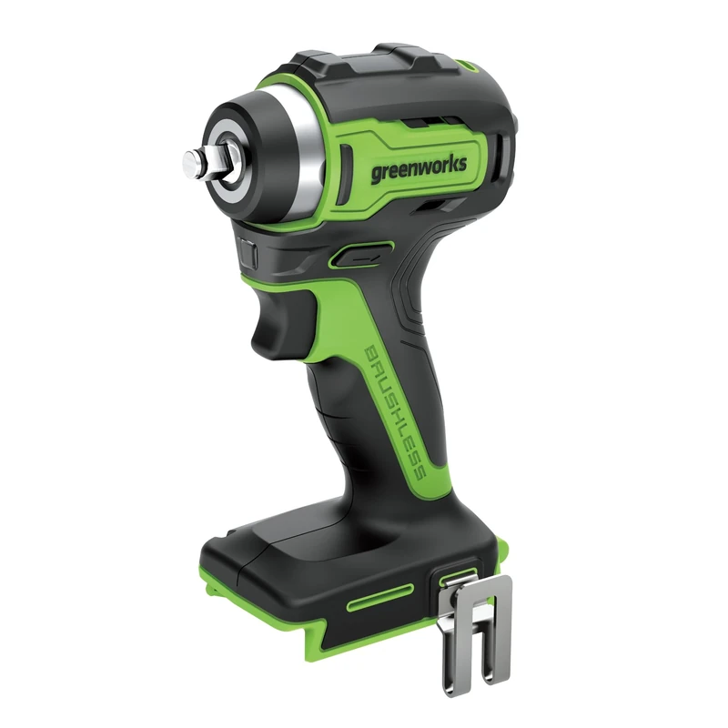 Greenworks 24 V Cordless Impact Driver with brushless Motor, 0-2400 RPM, 200 Nm Torque, 1/2" (1.27 cm) Drive, Without 24 V Battery and IWG406 Charger