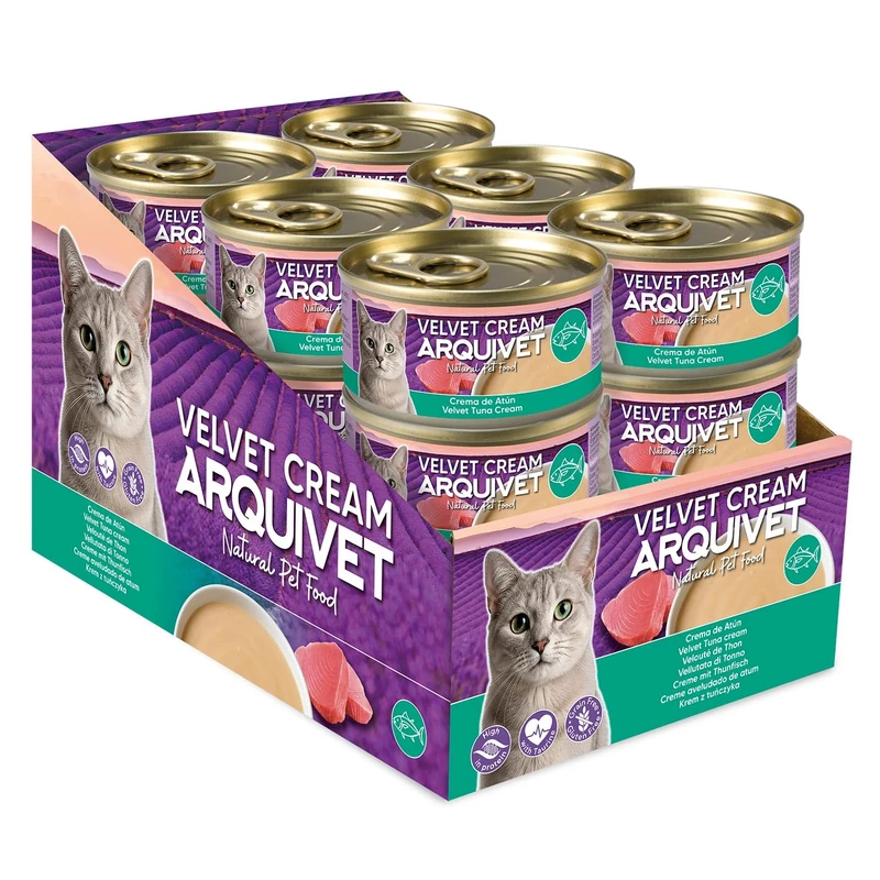 24-pack - Velvet Cream Tuna Cat Food - 80g cans - Wet cat food - ARQUIVET
