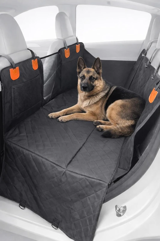 SIXTOL CAR KESSIE | Dog Car Seat Cover | Waterproof Rear Seat Protector with Side Flaps