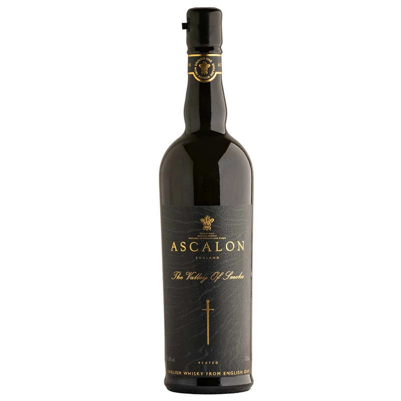 Ascalon The Valley of the Smoke Peated Single Malt English Whisky, Virgin English Oak Cask, Norbury Estate Oak, 70cl, 46.8% ABV, Premium Smoky Whisky for Neat Sipping, Home Bar & Gifting - Image 1