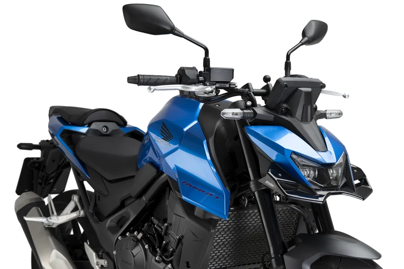 Puig 22427N Naked Front Wings in 3 mm ABS aerodynamic design with anti-wheelie, anti-shimmie and downforce effect for greater stability and sporty character, Black