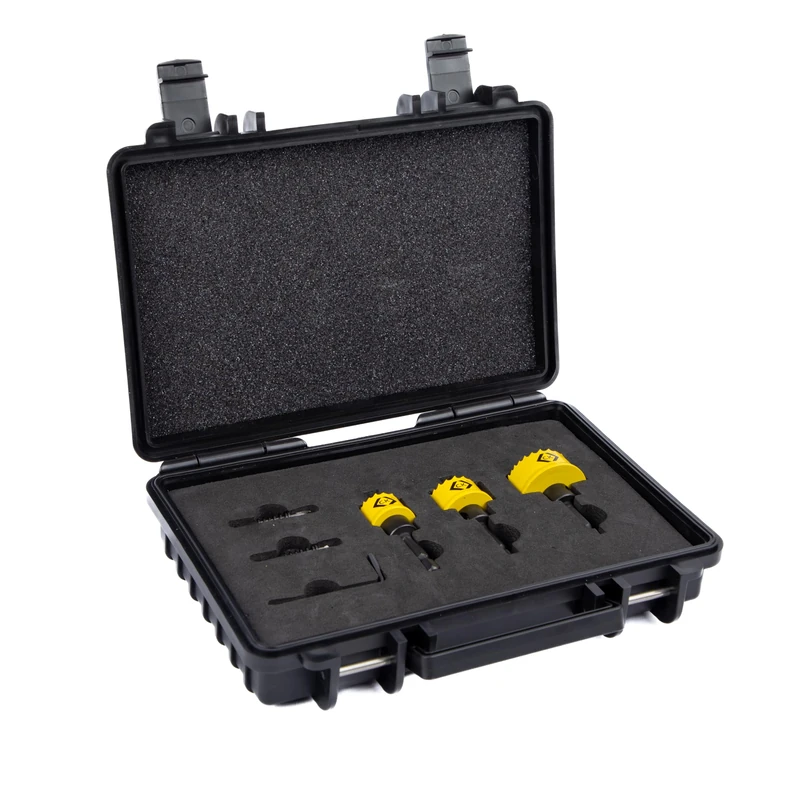 C.K Tools Vorteck Steel Holesaw Set 20mm 25mm 32mm, 8% Cobalt M42 Sheet Metal Cutter With 1/4 Inch 6.35mm Hex Quick Lock Shank For Impact Drivers, Slimline Panel Drilling Kit CK T3213B