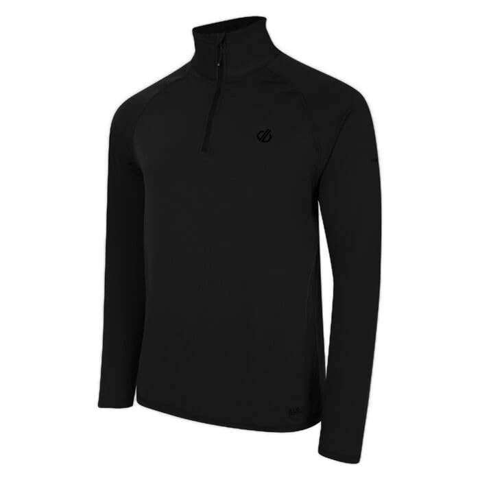 Dare 2b Men's Fuse Up II Lightweight Core Stretch Skiing Midlayer, UV Protected Walking Sweatshirt Black - Image 1