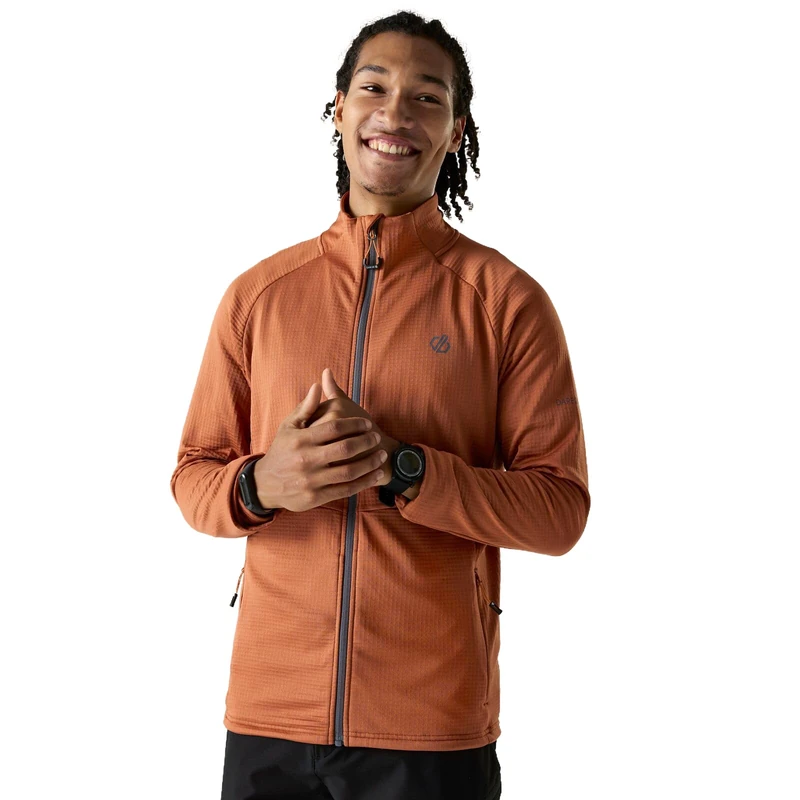Dare2b Men's Apex Stretch Hiking Midlayer, Lightweight Breathable Walking Jacket