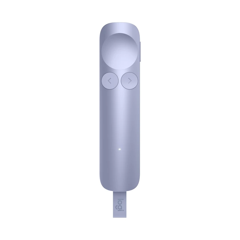 Logitech Spotlight 2 Presentation Remote, Wireless Presentation Clicker with Haptics, Digital Highlighting, Customisable Actions, Laser Pointer, Quick Charge, Bluetooth, and USB-C - Light Lilac