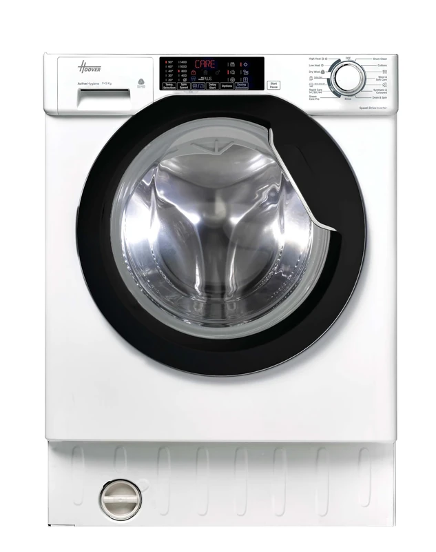 Hoover H-Wash&Dry 300 Pro HBDS 4954DMB5-80 Integrated 9/5kg, 1400 RPM Washer Dryer, A/D Rated - White & Black