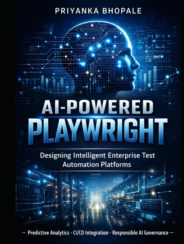 AI-Powered Playwright: Designing Intelligent Enterprise Test Automation Platforms with Predictive Analytics, CI/CD Integration, and Responsible AI Governance. (Free on Kindle) - Image 1