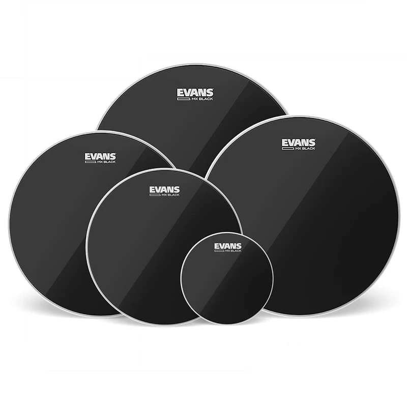 EVANS MX Black Tenor Pack (6 inch, 10 inch, 12 inch, 13 inch, 14 inch) - Image 1