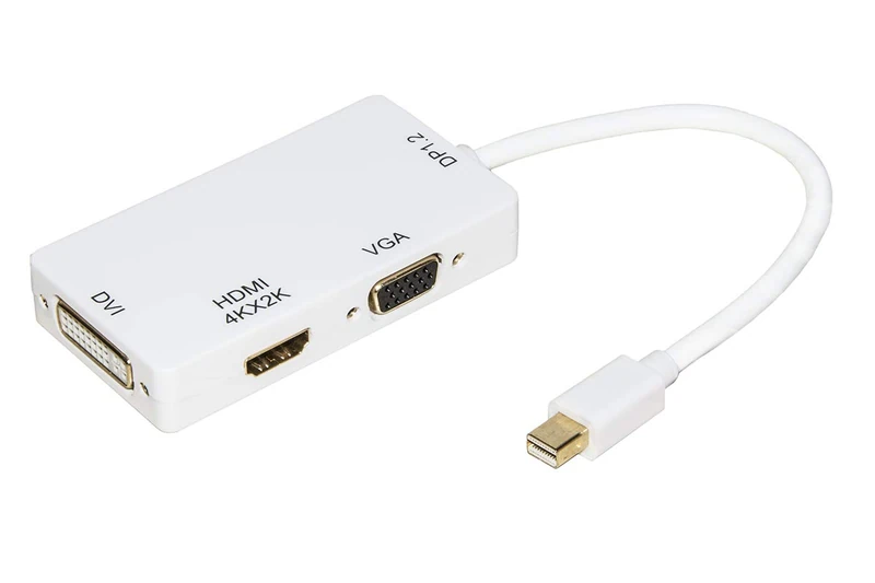 LINK LKADAT1803 Mini DisplayPort 1.2 Male to HDMI® DVI VGA Female Adapters Pack of 3-4K×2K - Compatible PC, Notebook, Monitor