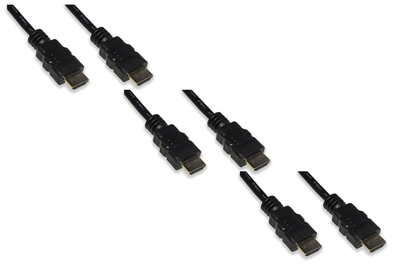 LINK LKCHDMI100203 - Pack of 3 HDMI UHD 4K 60Hz 3D Cables with Ethernet 18Gbps - 10m, Dual Shielded - Compatible PC, Notebook, HDTV - Image 1