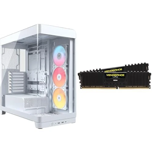 CORSAIR FRAME 4500X RS-R ARGB Panoramic Glass Mid-Tower PC Case x CORSAIR VENGEANCE LPX DDR4 RAM 32GB (2x16GB) 3200MHz CL16-20-20-38 1.35V Intel XMP AMD EXPO Computer Memory