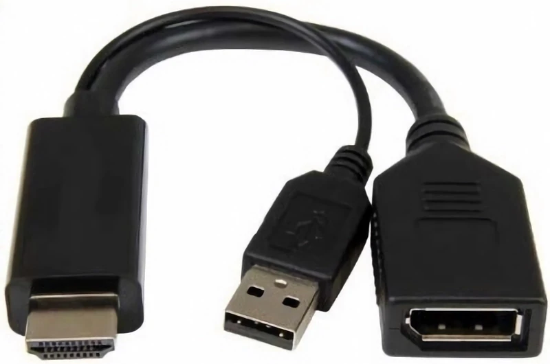 LINK LKADAT20203 - Pack of 3 Active Adapters HDMI Male → DisplayPort 1.2 Female 4K - with USB Connector - Compatible PC, Notebook, Monitor