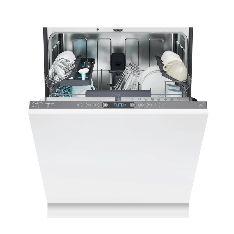 Candy Integrated 60cm Dishwasher, 14 Place Settings, B Energy Rating, WiFi & Bluetooth Connectivity, Anthracite Bezel - CI 4B4F0A-80 - Image 1