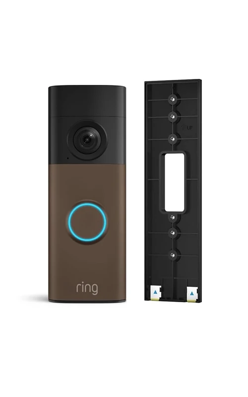 Ring Battery Video Doorbell (newest gen) + No-Drill Mount | DIY Wireless Doorbell Camera | Retinal 2K | 6x Zoom | Built-In Battery | 30-day free trial of Ring Subscription Plan