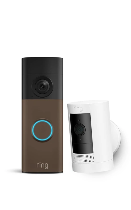 Ring Home Security Bundle: Battery Video Doorbell + Outdoor Camera Battery (Stick Up Cam) 1080p | DIY Wireless System | Two-Way Talk | Works with Alexa | 30-day free trial of Ring Subscription Plan