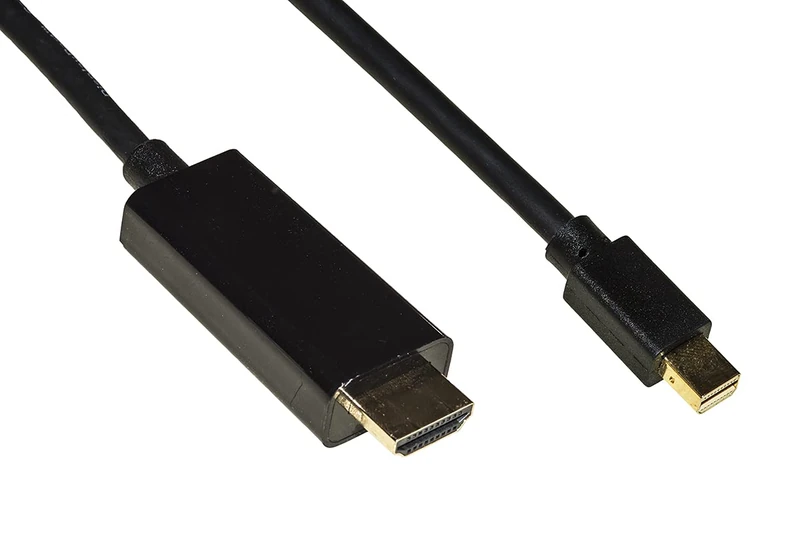 LINK LKMDPH142203 Mini DisplayPort 1.4 → HDMI 1.8m Cables - Gold Contacts, 4K×2K 60Hz, 18Gbps, HDR, RGB 4:4:4 - Compatible PC, Notebook, Monitor, HDTV