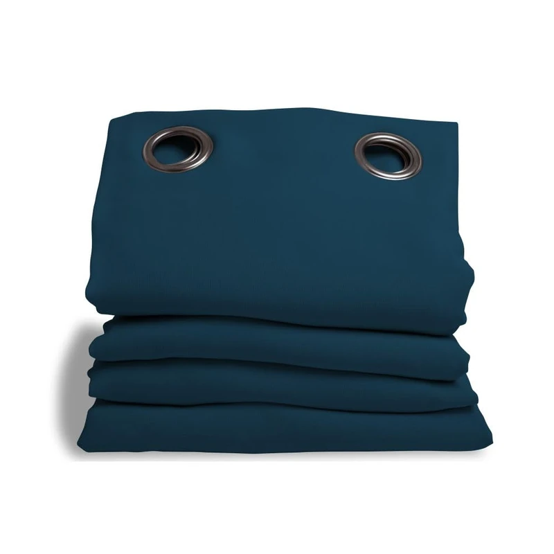 Moondream DecibelControl™ 3-in-1 Noise Cancelling Curtain | Noise Insulation | Thermal Winter + Summer | 100% Blackout | Patented Technology | Made in EU | Eyelets | Blue MC56 | 135L x 250H cm - Image 1