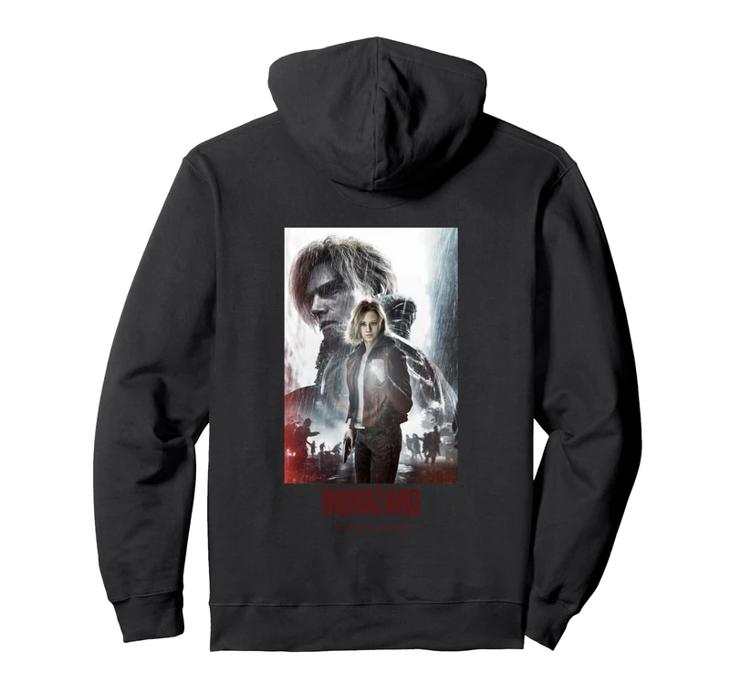 Resident Evil Requiem Leon ＆ Grace Art BP Pullover Hoodie