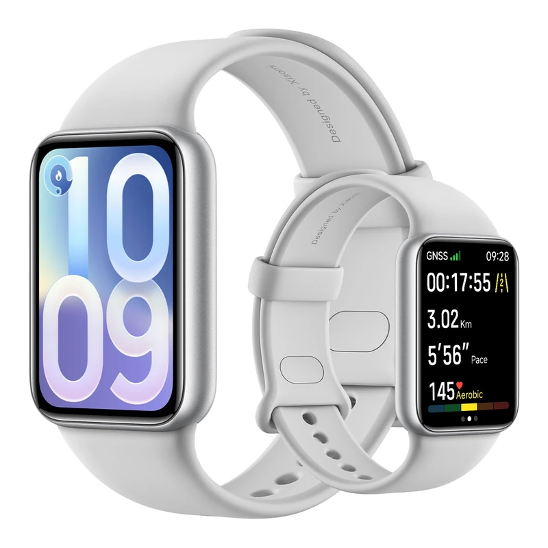 XIAOMI Smart Band 10 Pro, Fitness tracker for Men and Women, 1.74" AMOLED display, Upgraded sleep algorithm, 21 Days Battery Life, Dual-device message sync, 150+ sports modes, 5ATM, Silver