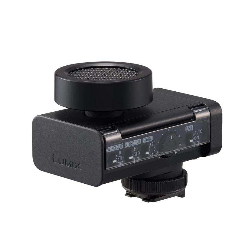 Panasonic Lumix DMS1 Digital Shotgun Microphone, 32-Bit Float, 4-Channel Audio, 6 Direction Modes, Cable-free connection, Wind and Shock Reduction, Includes Smart Carry Pouch