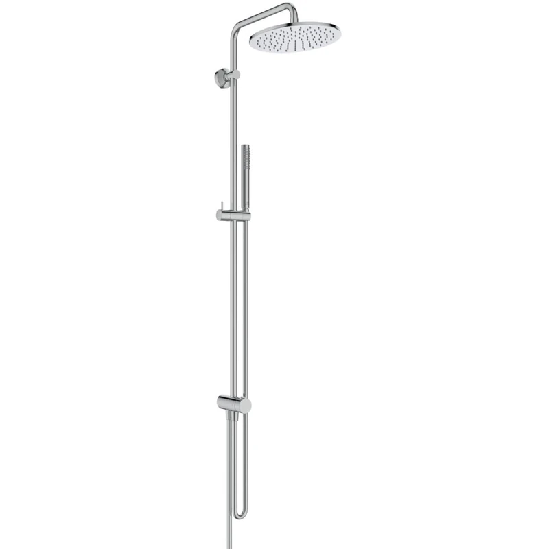 Ideal Standard Ceratwist T25M Shower Column Water Saving Rainfall Shower Head to Match Surface or Wall Connection Elbow - Chrome (178.5x496x1120mm)