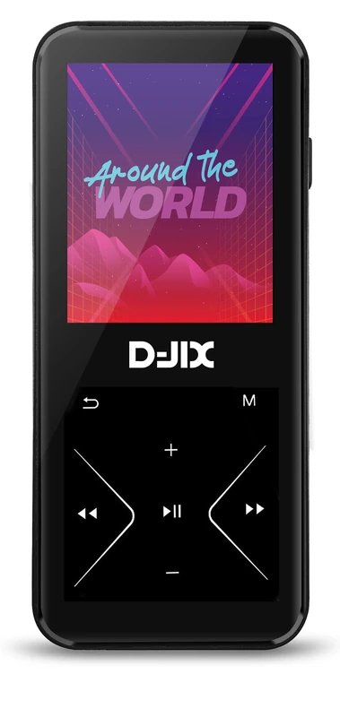D-JIX - M500 Bluetooth 4.0 MP4 Player – 4 GB / 8 GB Internal Memory – 1.8" Screen – MicroSD up to 32 GB – 25 Hours Battery Life – USB-C – 3.5 mm Jack – Black