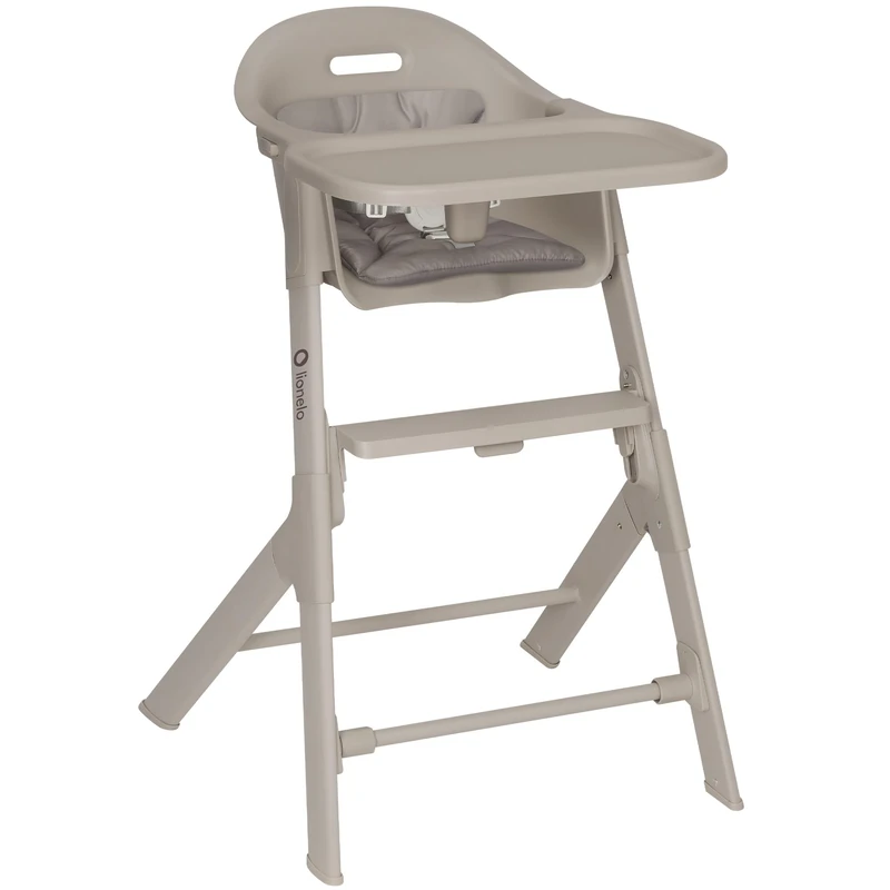 Lionelo BENY High Chair for Babies and Toddlers with Adjustable Tray, One-Hand Footrest Setting, Stable Baby Chair with 3-Point Harness, Easy Clean, Machine-Washable Seat, 6-36 Months Up to 15 kg