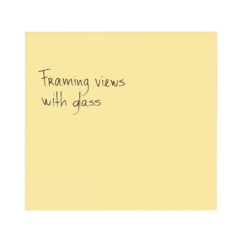 Bi-Office Reef Oatmeal Magnetic Glass Board, 61x65,5cm, Glass Surface, Frameless Design