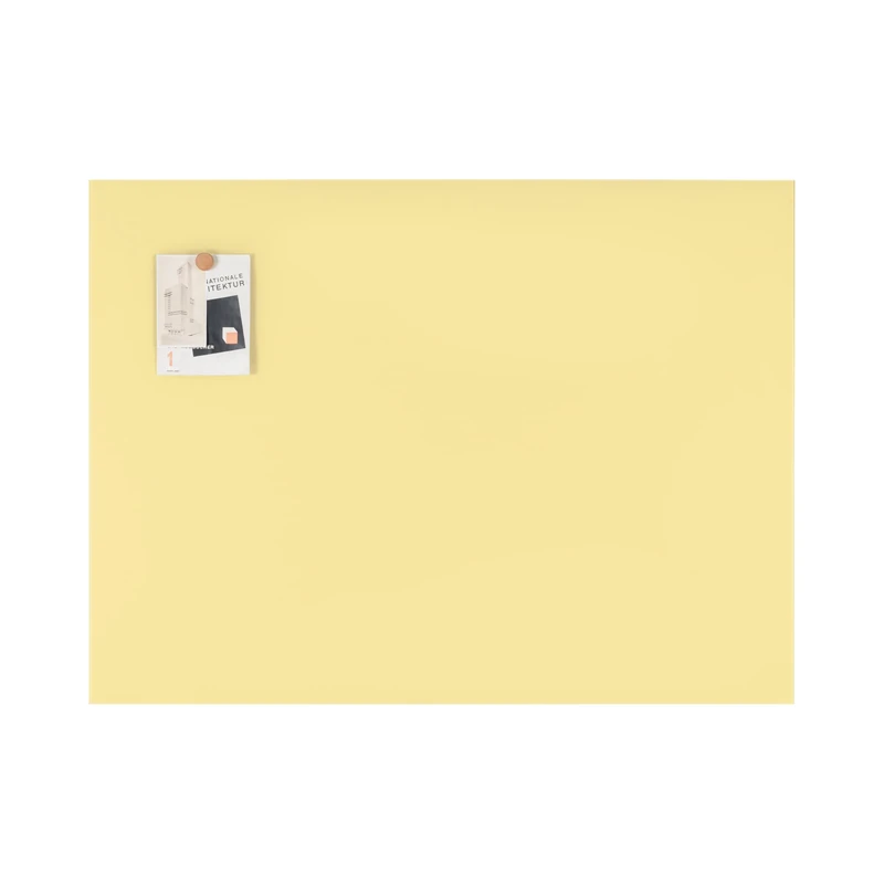 Bi-Office Reef Oatmeal Magnetic Glass Board, 55,4x72,5cm, Glass Surface, Frameless Design - Image 1