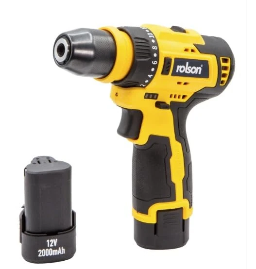 Rolson 70723 2-in-1 Brushless 12V Cordless Drill & Impact Driver Set