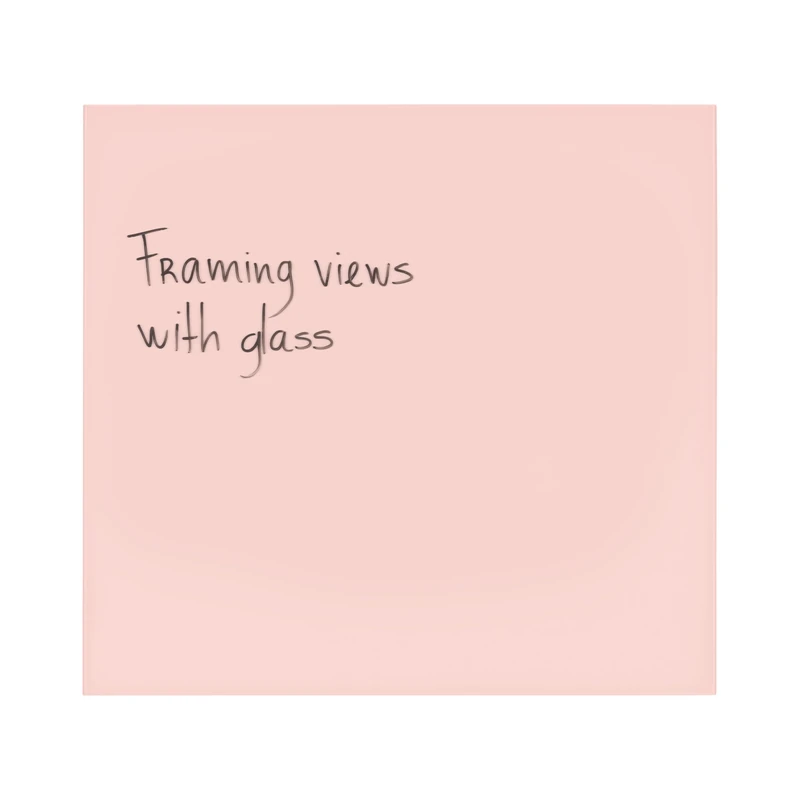 Bi-Office Reef Quartz Magnetic Glass Board, 61x65,5cm, Glass Surface, Frameless Design - Image 1
