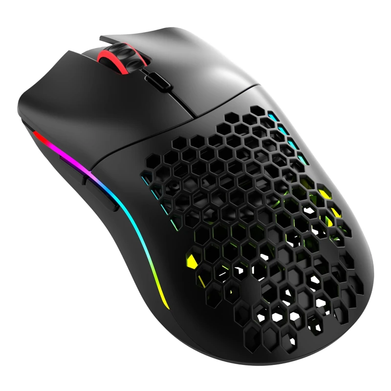 GLORIOUS Model O Classic Wireless PC Gaming Mouse - Low Latency, 19k DPI Sensor, Lightweight Honeycomb 69g, Customizable RGB, 100M Click Mechanical Switches, Programmable Buttons - Black