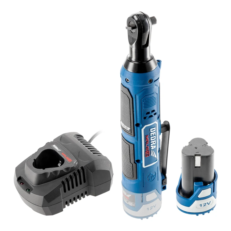 Dedra MAUS DED7310T11 Power Tool Set 12 V DED7334 45 Nm with Compact Tool Head, DED7320 Battery 2 Ah and DED7302 Quick Charger - Image 1