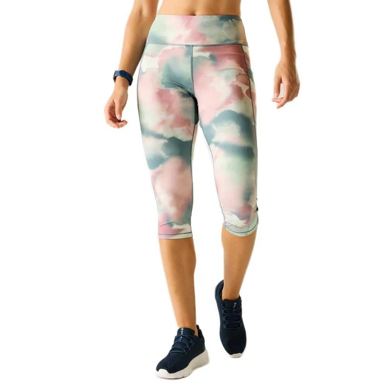 Dare2b Women's Influential II 3/4 Gym Leggings, UV Protected Quick Dry Cycling Pants