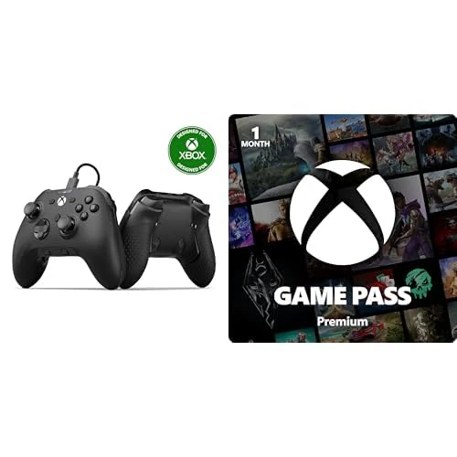 SCUF VALOR PRO Wired Performance Xbox Controller – Black + Xbox Game Pass Premium – 1 Month Membership - Download Code