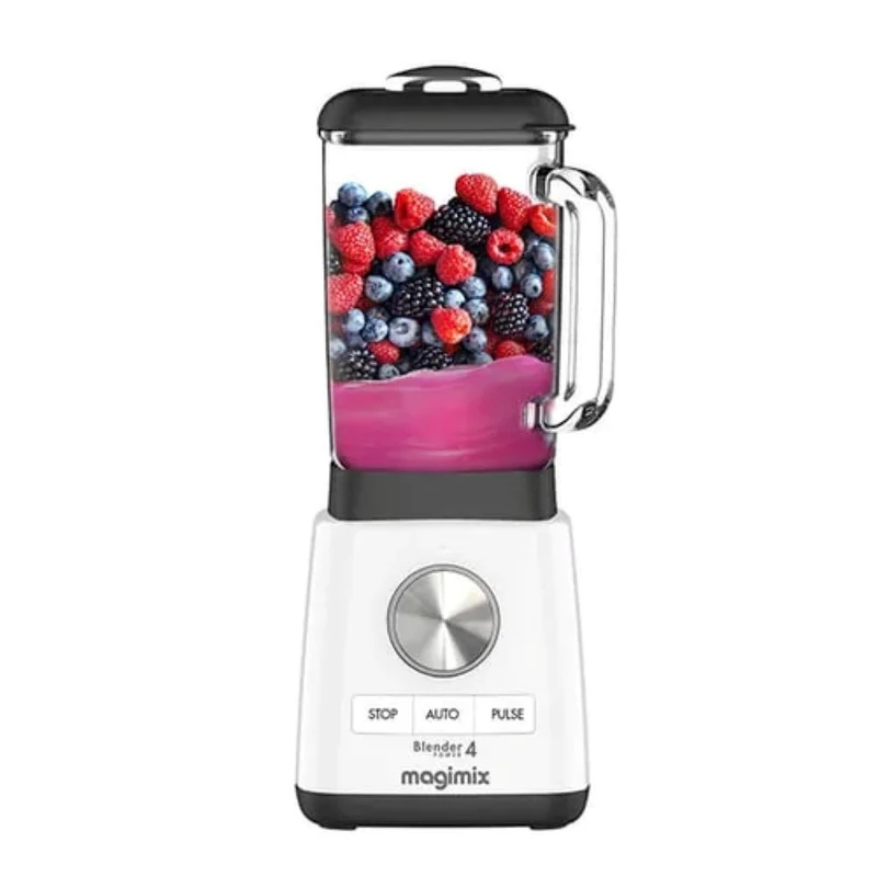 Magimix Blender Power 4 - Professional Quality High Speed Blender With 2.5L Heavy Duty Glass Jug, Quiet 1300W Motor With Ice Crushing Power - Kitchen Liquidiser For Smoothies, Soups & Sauces - White